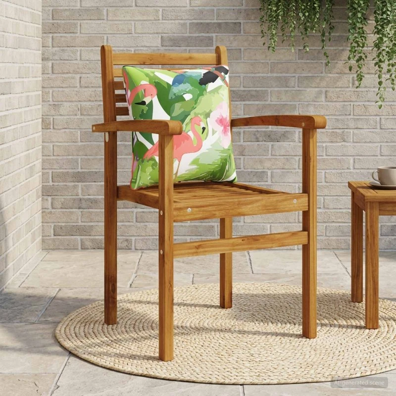 vidaXL Rygpude PUTTEN Flamingo 40x40x15 cm - Flerfarvet