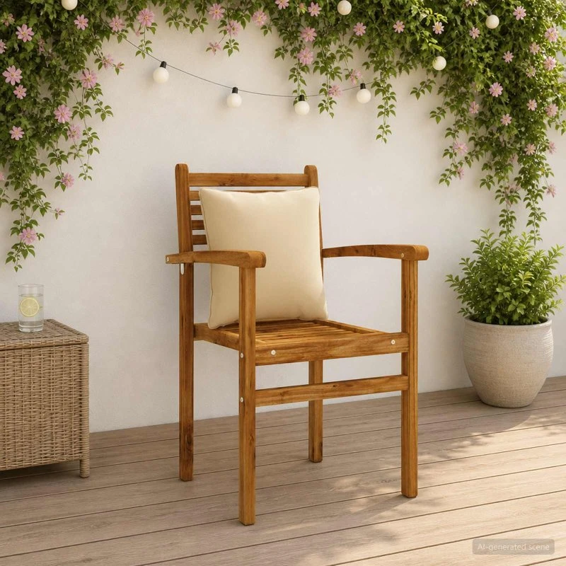 vidaXL Rygpude PUTTEN 4 stk. Beige 40x40x15 cm