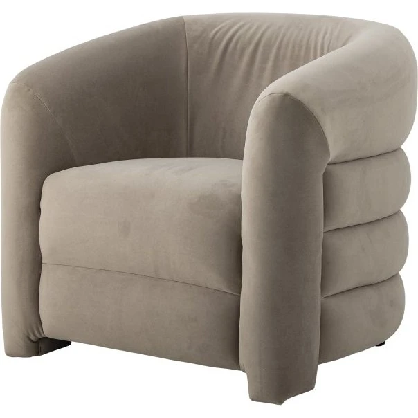 Bloomingville Joel Loungestol, grå velour (polyester)