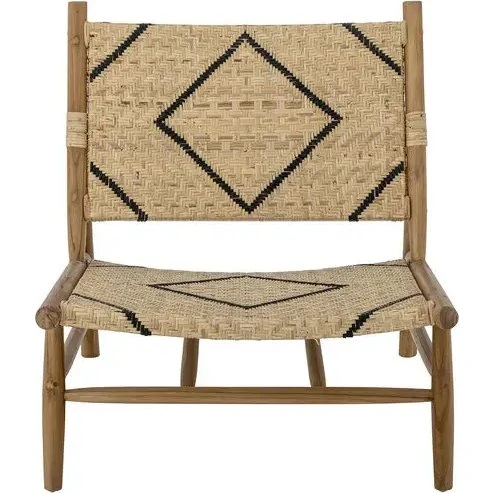 Bloomingville Lennox lænestol - teak/rattan 70x75x78 cm