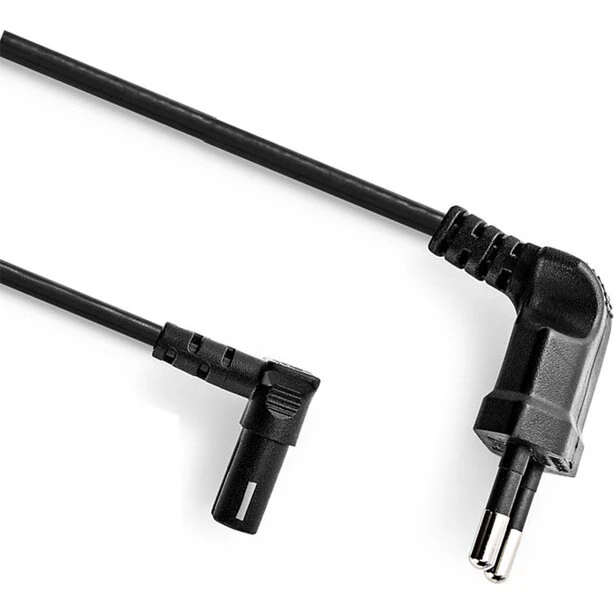 Strømkabel Euro (IEC-320-C1) vinklet 90° 2,00 m, sort