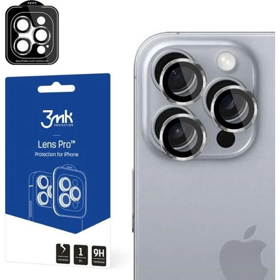 3MK Lens Protection Pro til iPhone 16 Pro & 16 Pro Max - Titanium