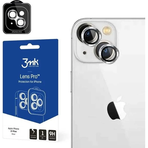 3MK Lens Protection Pro Silver til iPhone 15 Plus