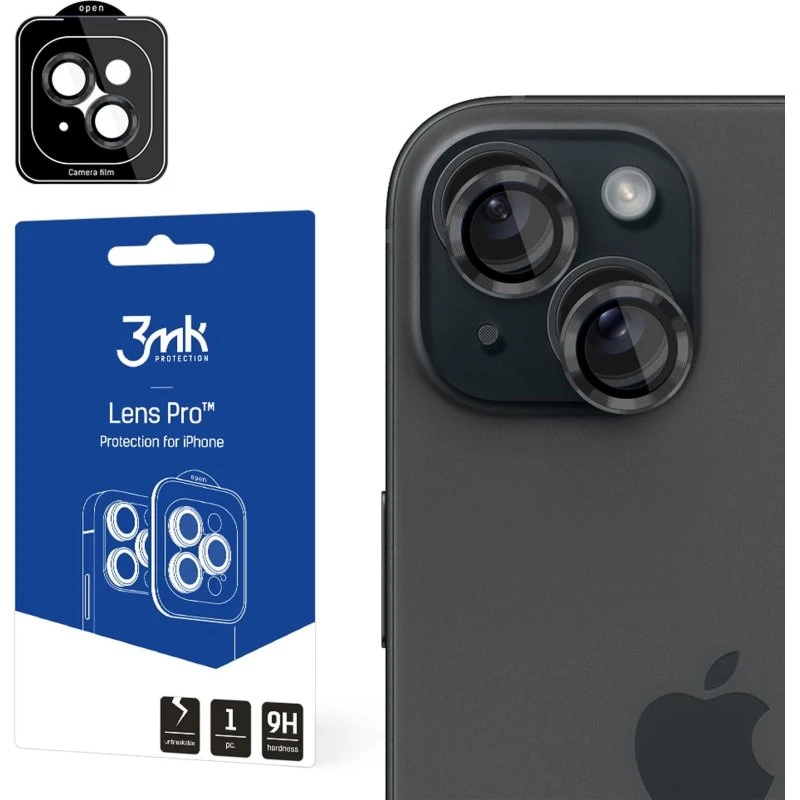 3mk Lens Protection Pro til Apple iPhone 15 - Grafit