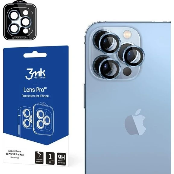 3MK Lens Protection Pro til iPhone 13 Pro/Max - Sierra Blue