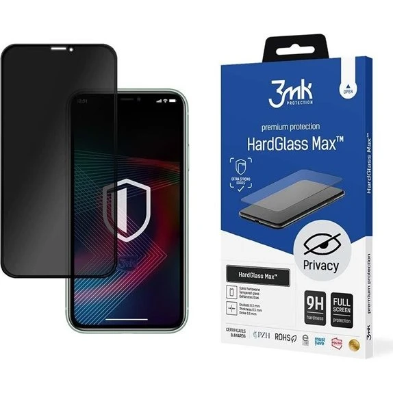 3MK HardGlass Max Privacy til iPhone XS Max / 11 Pro Max