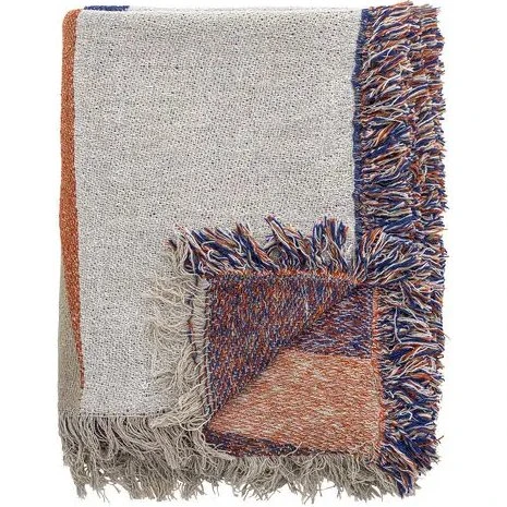 Bloomingville Clarita sengetæppe 160 x 130 cm, flerfarvet genbrug