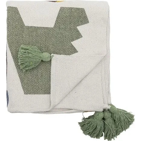 Bloomingville Memmo plaid 130 x 160 cm – natur, genanvendt bomuld