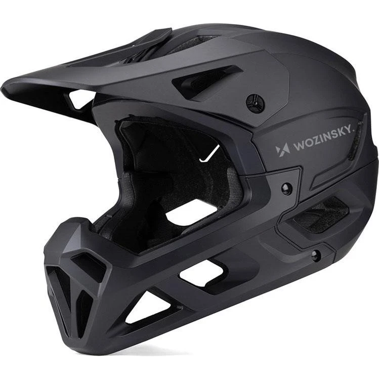 Wozinsky Fullface Cykelhjelm med Aftagelig Skærm - Sort - 60-62cm