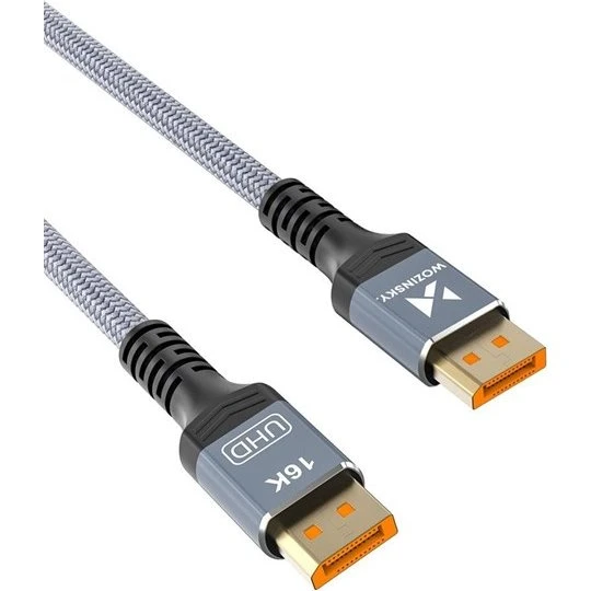 Wozinsky WPS-16AYL1S DisplayPort 2.1 Kabel, 1m, Sort