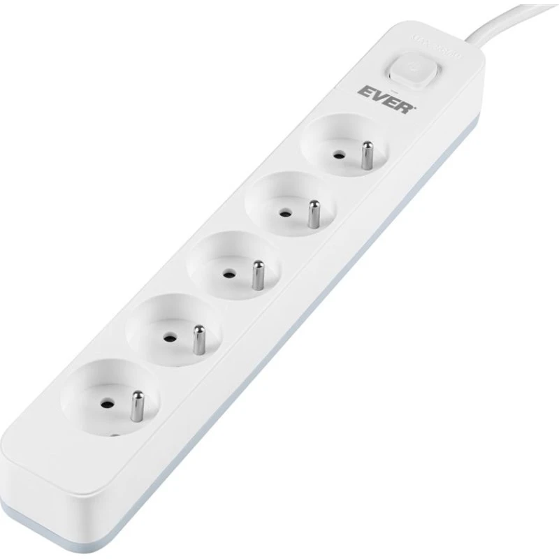EVER Protect 5PL Strømstødsbeskytter - Hvid - 5 udtag