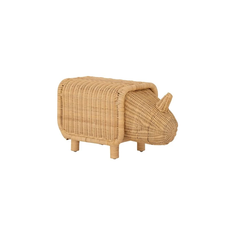 Bloomingville MINI Soffe Taburet m/Opbevaringsrum, Natur/Rattan