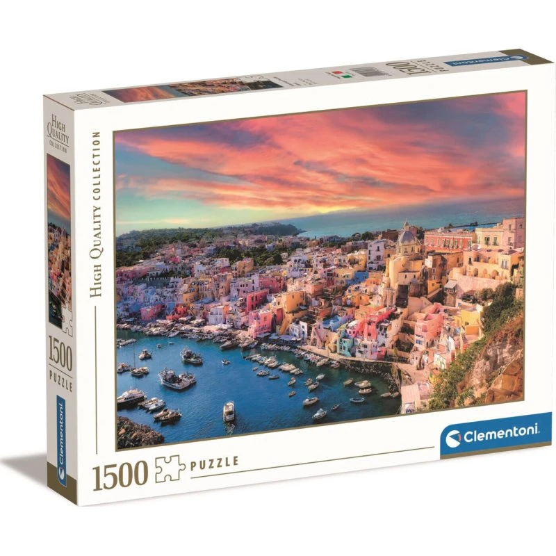 Clementoni Puslespil Picturesque Procida Island - 1500 brikker