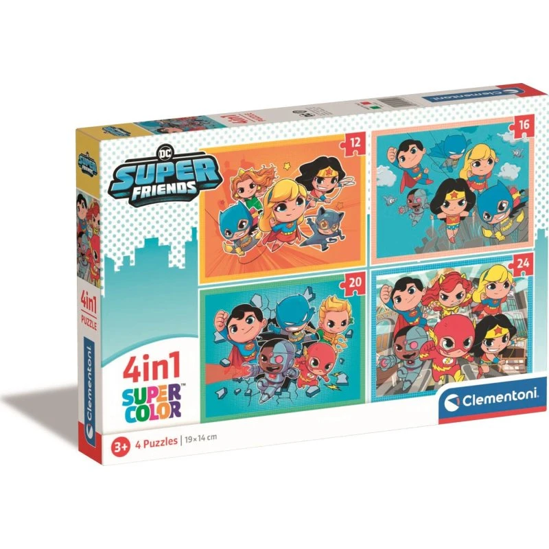 Clementoni DC Superfriends 4-i-1 Puslespil