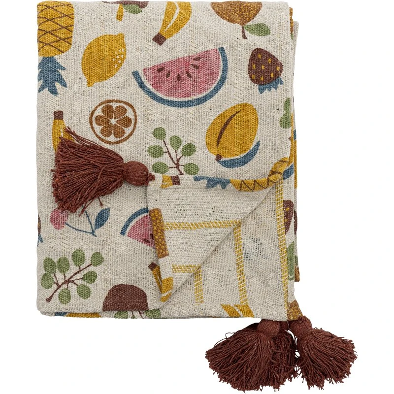 Bloomingville Fruitta tæppe 130 x 160 cm