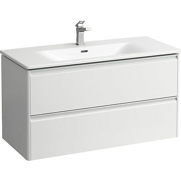 Laufen Palace møbelpakke 100cm, hvid højglans, alugreb