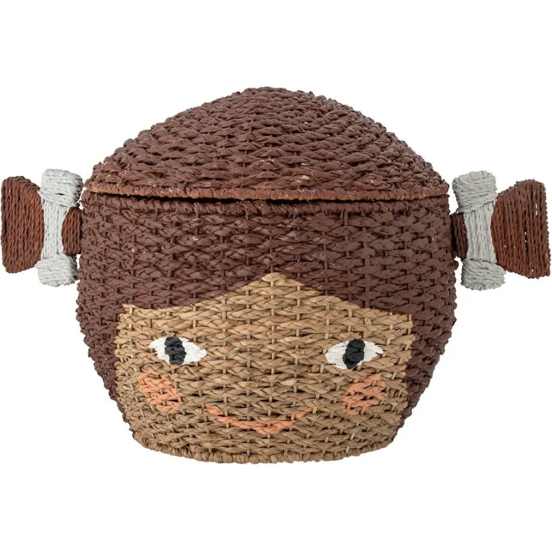 Bloomingville Lill legetøjskurv m. låg, brun H44 cm