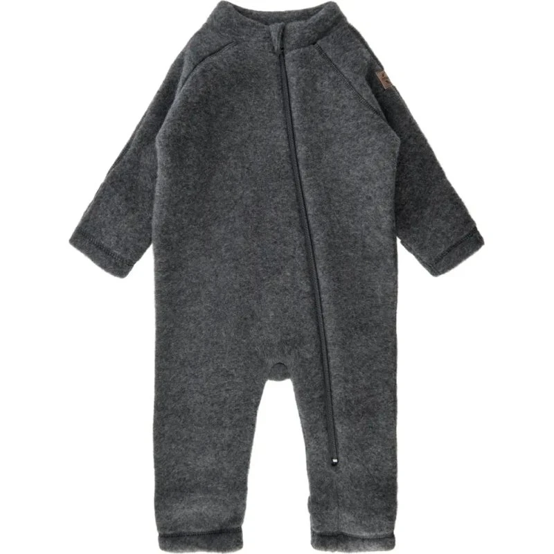 Mikk-Line Uldheldragt i Merinould - Anthracite Melange - 104