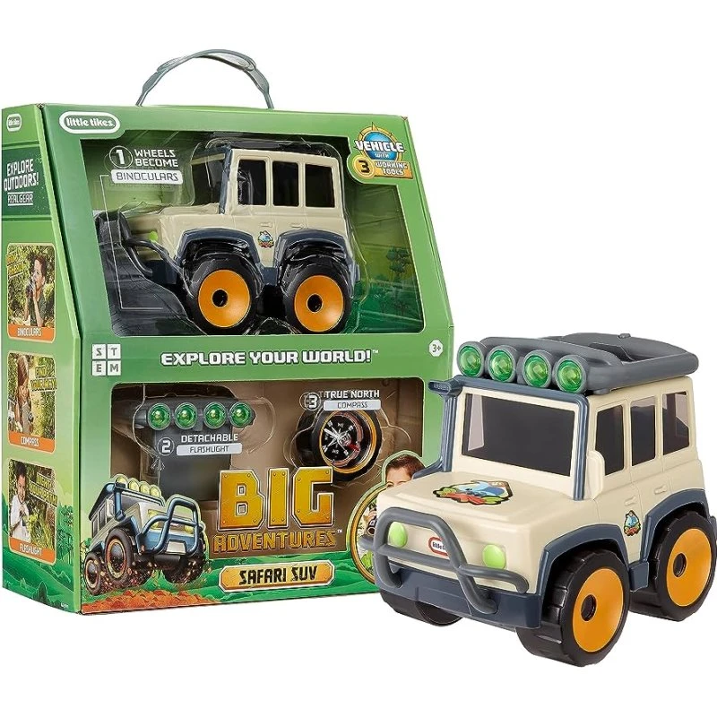 Little Tikes Big Adventures Safari SUV – STEM-bil med kikkert, lygte og kompas