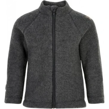 Mikk-Line Baby Uldjakke i Merinould - Anthracite Melange (68)