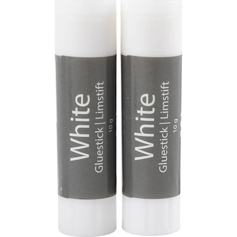 Creativ Company White Limstift - Rund - 2 stk. - 10 g