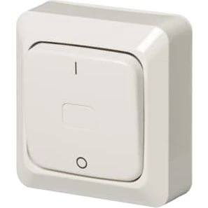 ABB Jussi 2-polet afbryder med underlag, hvid