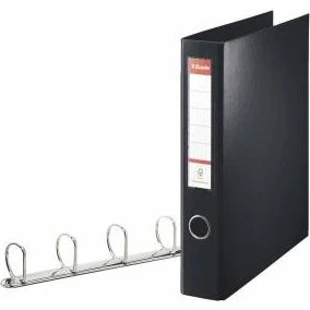 Esselte combiringbind A4+ 4 D-ringe 60 mm sort