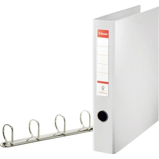 Esselte combiringbind A4+ 4 D-ringe 60 mm hvid