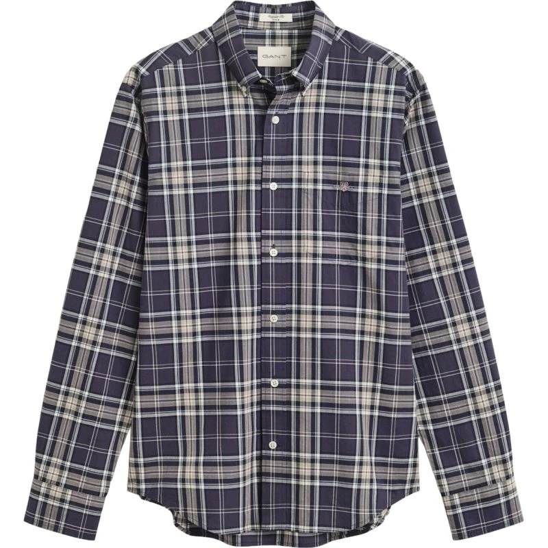 GANT Poptlin Check Skjorte i Regular Fit
