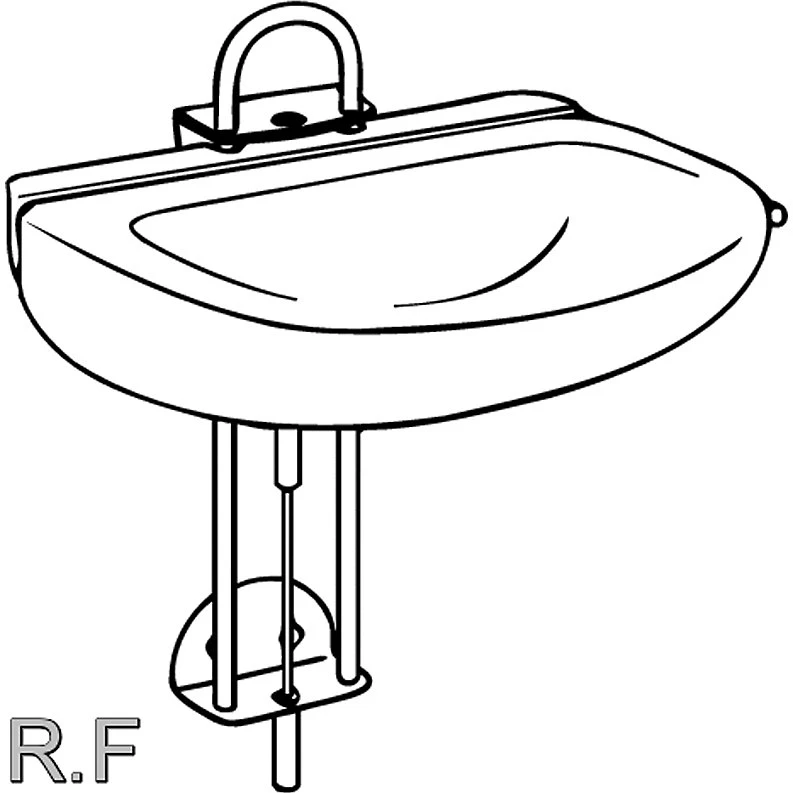 Pressalit ophæng til håndvask med gascylinder, 320 mm