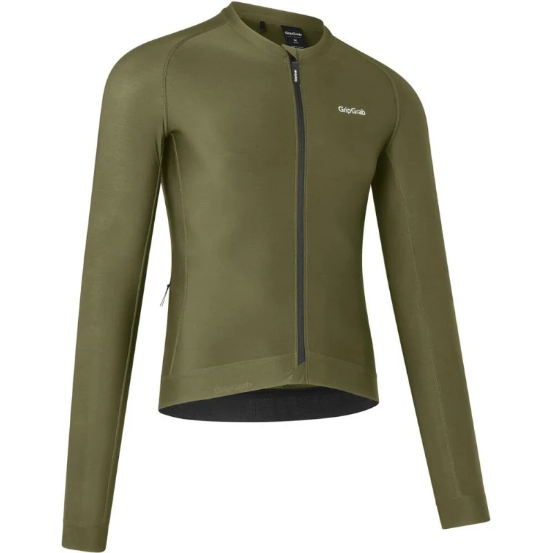 GripGrab PACR Long Sleeve Jersey - Olive Green - M