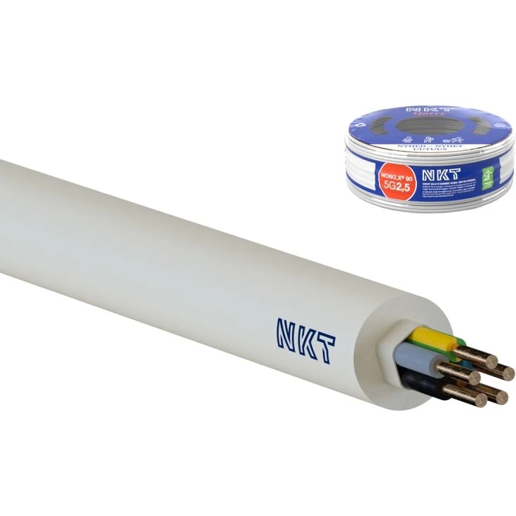NOIKLX 90 Dca 5G2,5 50 m lysegrå installationskabel