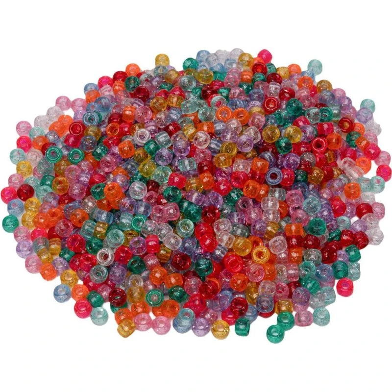 Colorations Ponyperler Glitter 6x9 mm - 1000 stk.