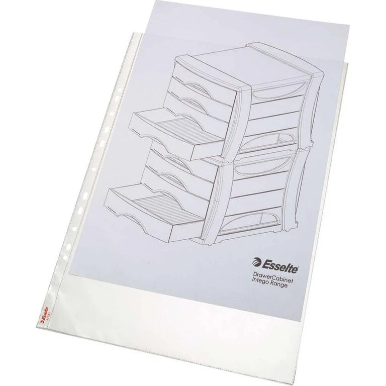 Esselte A3 plastlommer 85 µm, hul på lang side - 10 stk