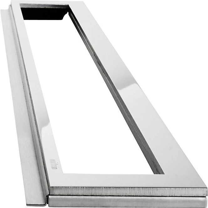 Unidrain HighLine ramme 700 mm, 10 mm, Håndpoleret rustfrit stål