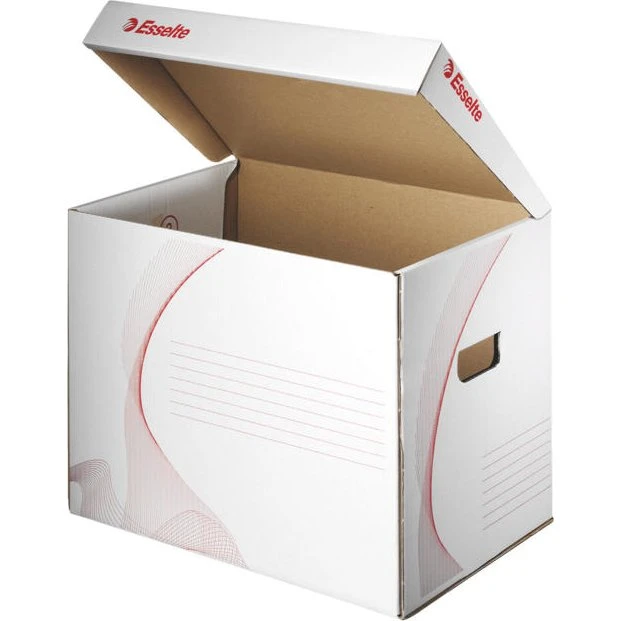 Esselte Opbevaringskasse flip-top hvid 398x302x280 mm
