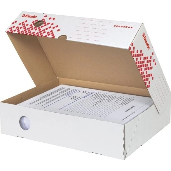 Esselte Speedbox Horisontal 80 mm, Hvid (A4/Folio)