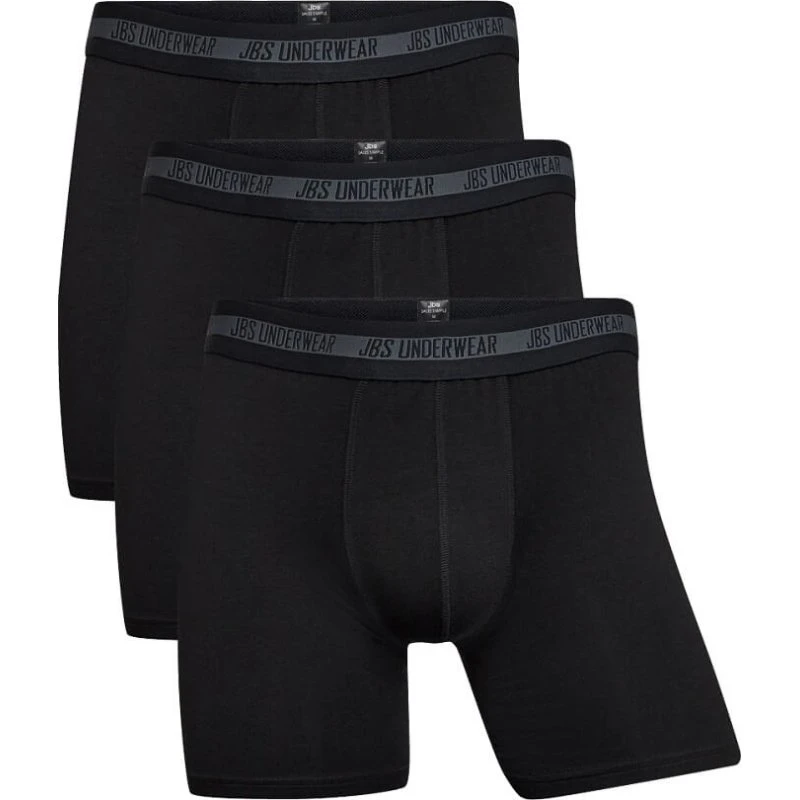 JBS Bambus Boxershorts med ekstra benlængde, sort, XL