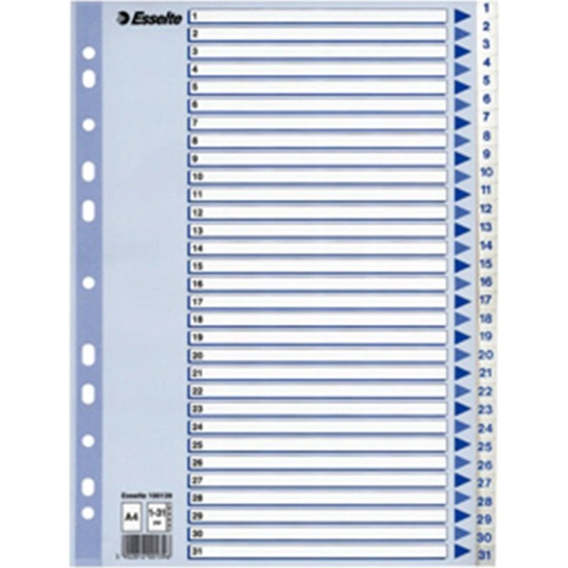 Esselte Talregister A4 1-31, hvid (PP)