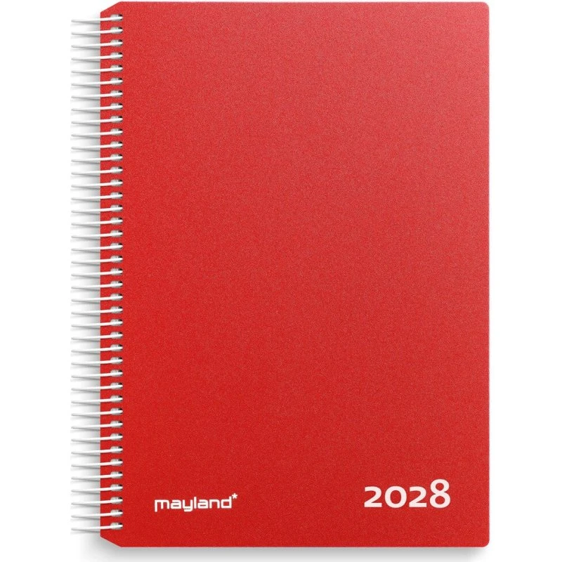 Mayland Timekalender 2028 Rød PP-plast 17 x 23,5 cm