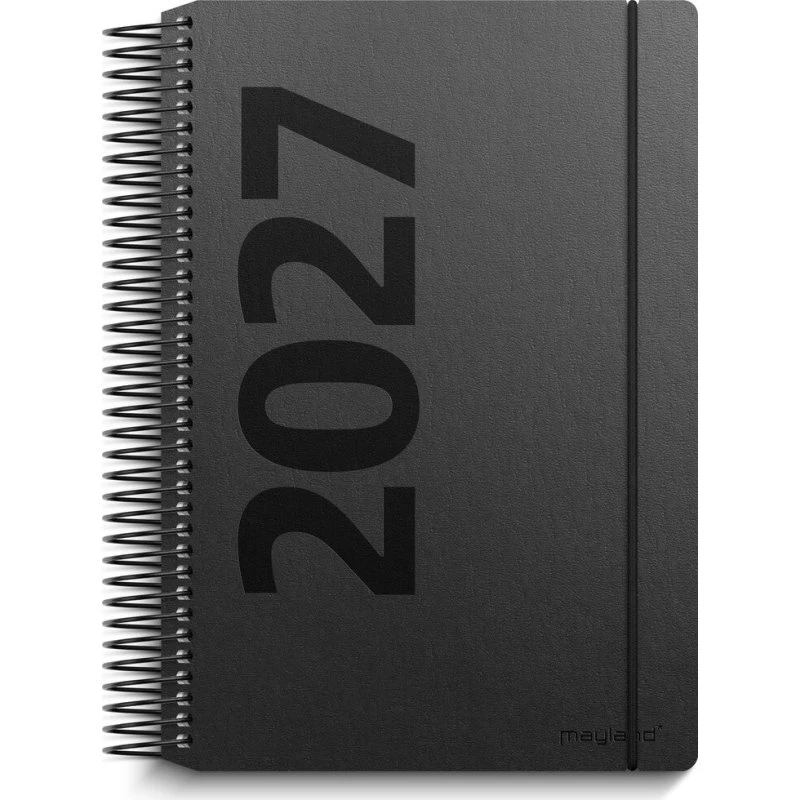 Mayland Dagskalender 2027 matsort genbrugskarton 11,7 x 17,1 cm