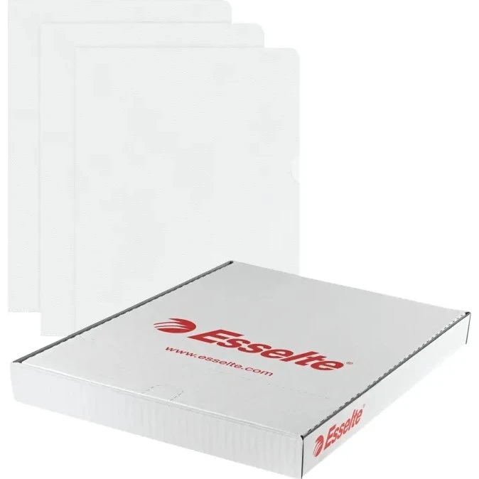 Esselte Plastomslag A4 0,115 mm præget klar 100 stk