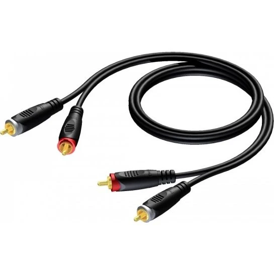 Procab CLA800 Phono RCA-kabel, 2x RCA Han til Han, 1 meter