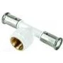 Henco PVDF pres tee 20 x 34 x 20 mm med indvendigt gevind