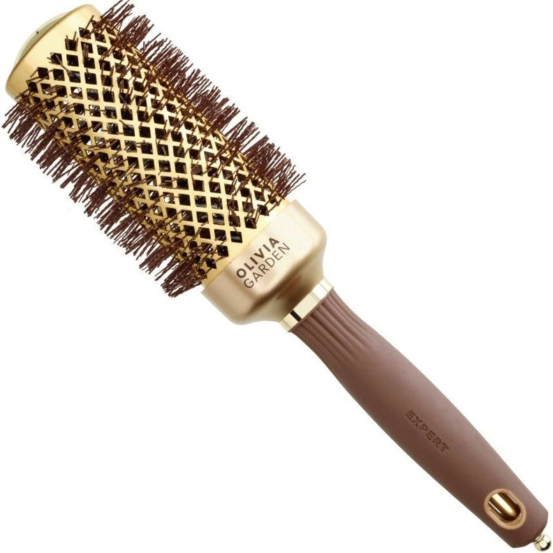 Olivia Garden Expert Blowout Shine 45 mm hårstylingbørste - Gold & Brown
