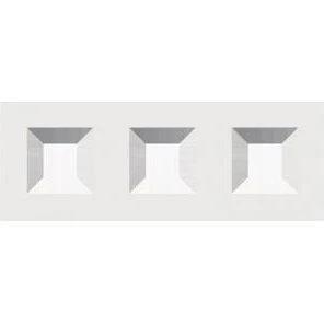 Niko Tredobbelt ramme, Pure White Steel