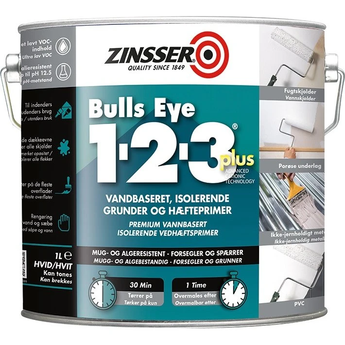 ZINSSER® Bulls Eye 1-2-3 Plus 10 liter