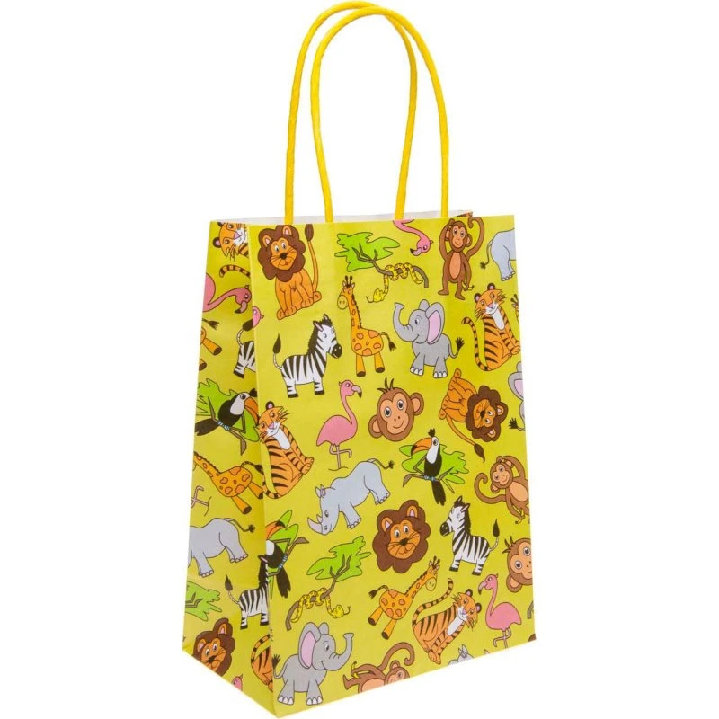 LG-Imports Gavepose med Vilde Dyr - 16x22x9 cm