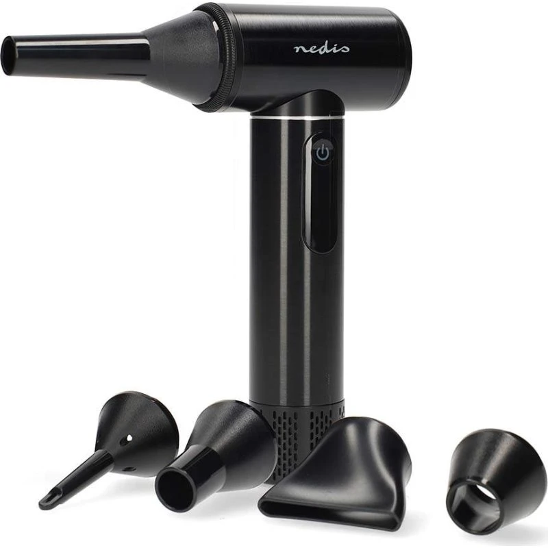 Nedis Trådløs Turboluftblæser - 200W, 130.000 RPM, Sort