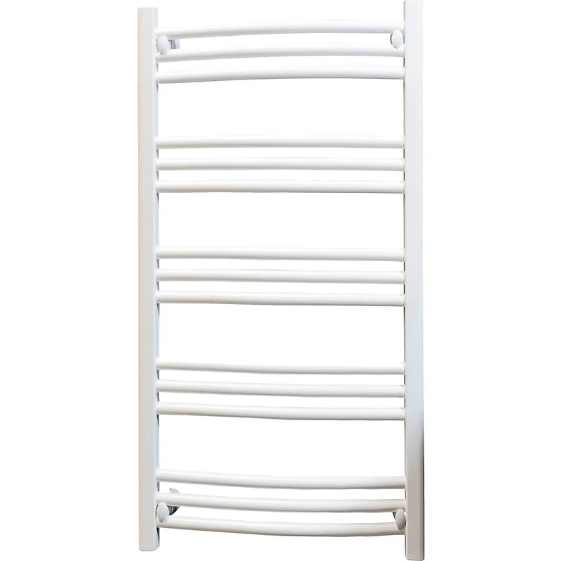 Kriss Skandi håndklædetørrer 950x500mm buet - Hvid RAL9016